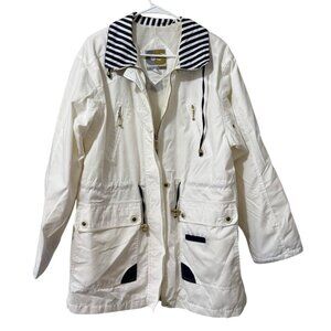 Current Seen White Retro Jacket Windbreaker Vintage 80s 90s Size Medium Zip‎